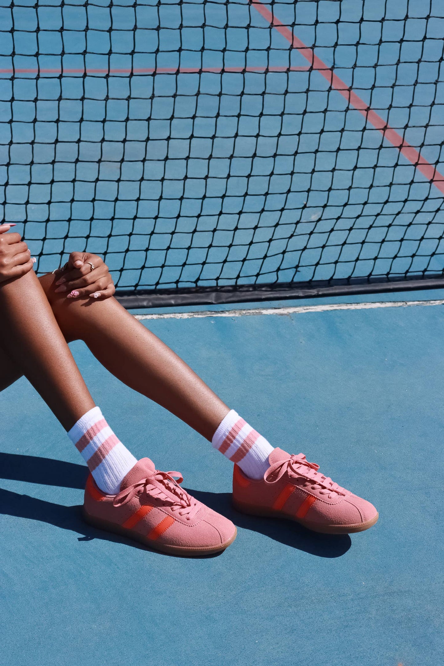 HUCKLE -Tennis Sneaker w/ Contrast Striping, in Bold Colors