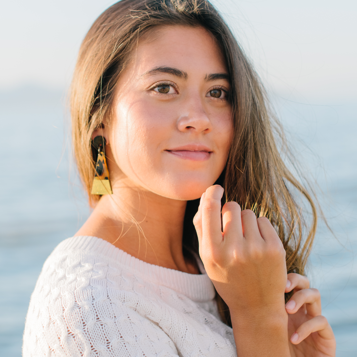 Gold Dipped Tortoise Earring
