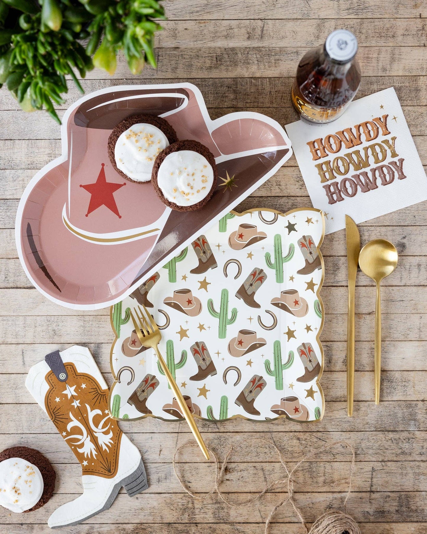PLBCW38 - Cowboy Boot Shaped Guest Napkin