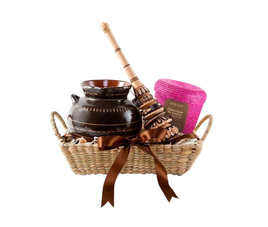 Cinnamon Mexican Chocolate SKULLS in Basket - 240g