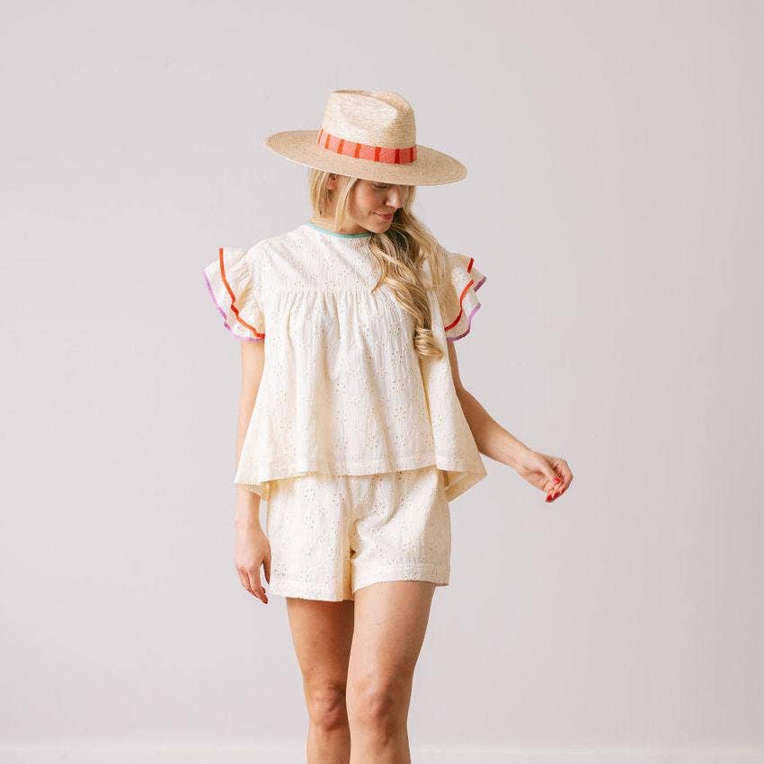Ivory Eyelet Lottie Top