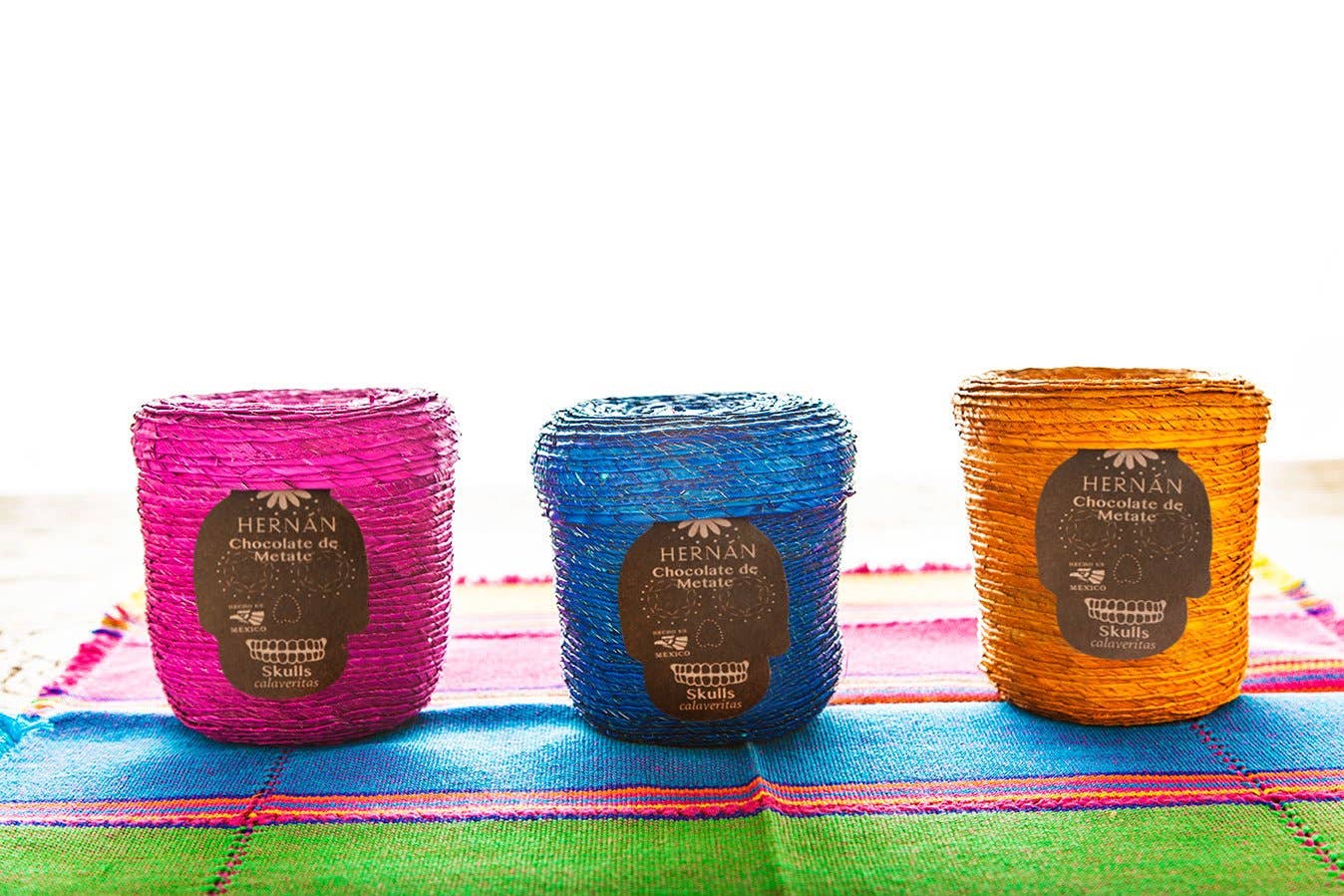 Cinnamon Mexican Chocolate SKULLS in Basket - 240g