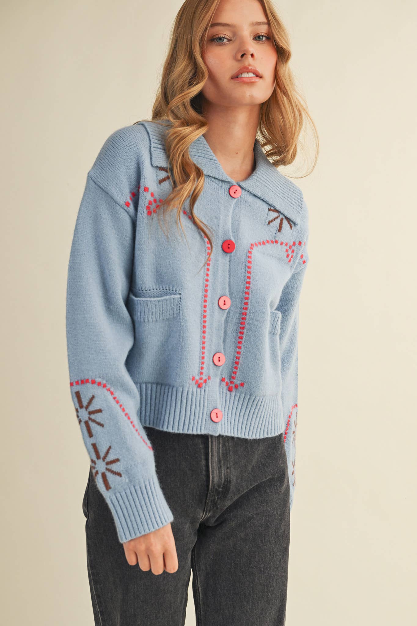 WESTERN DESIGN SWEATER CARDIGAN MSW11217