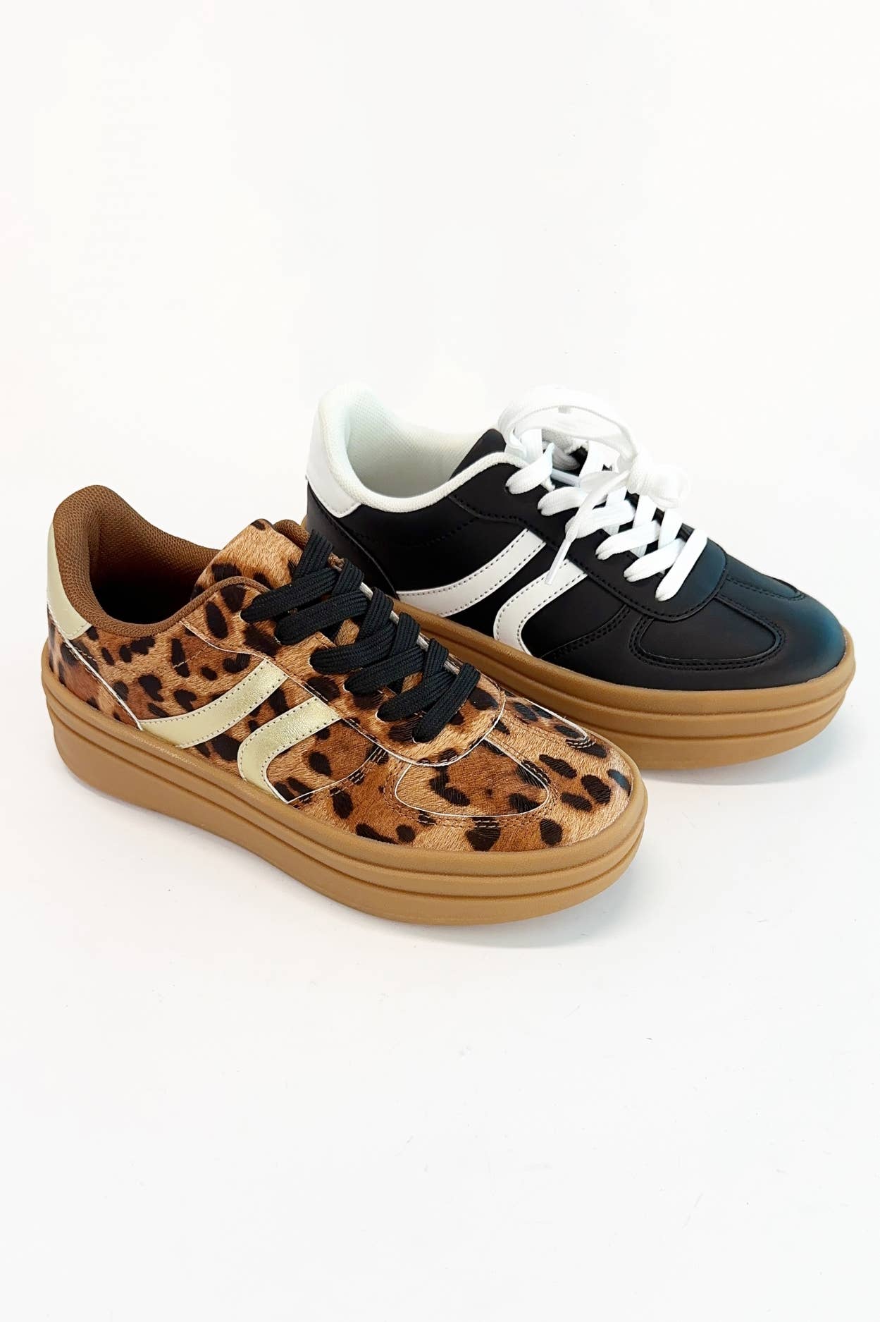 TOPPING-18 SEMI PLATOFM DOUBLE STRIPE LOW SNEAKERS