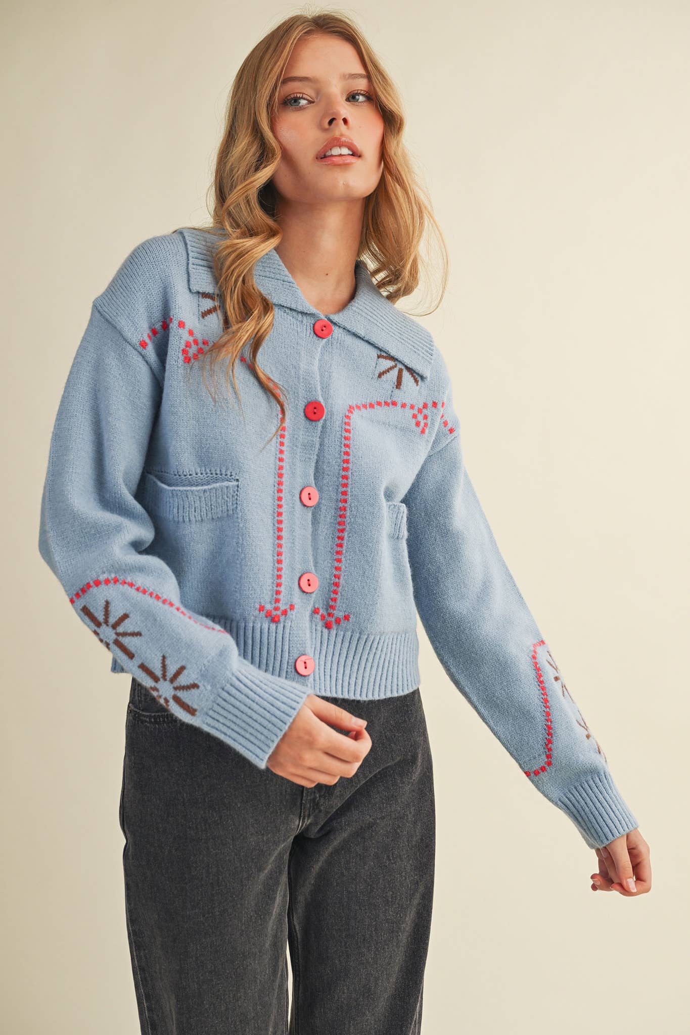 WESTERN DESIGN SWEATER CARDIGAN MSW11217