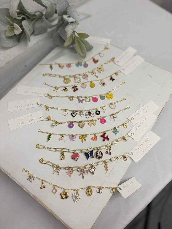 Trendy Gold Everyday Charm Bracelet