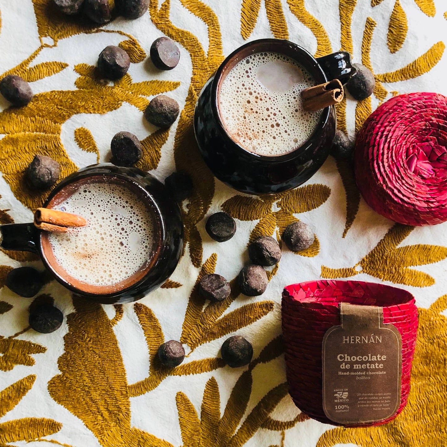 Cinnamon Mexican Chocolate Bolitas in Basket - 240g