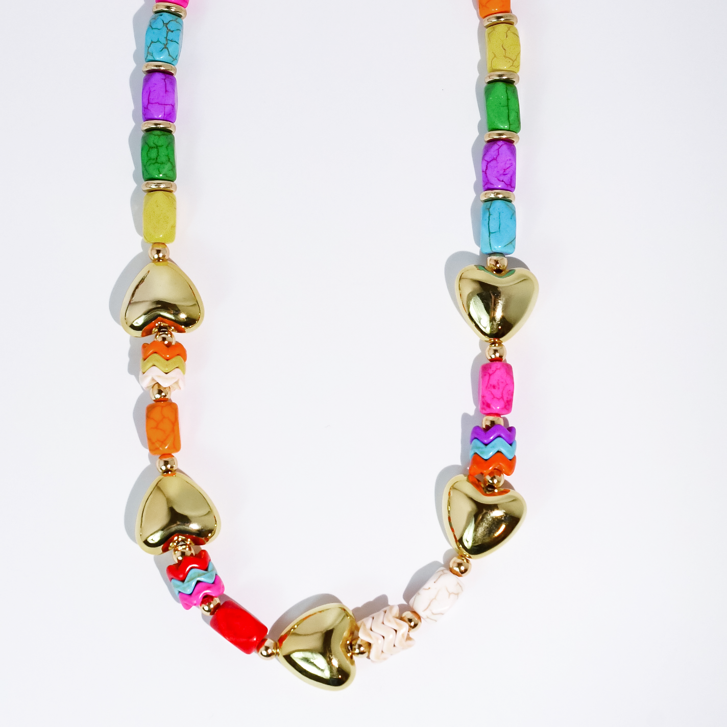 Heart Pop Gold Necklace