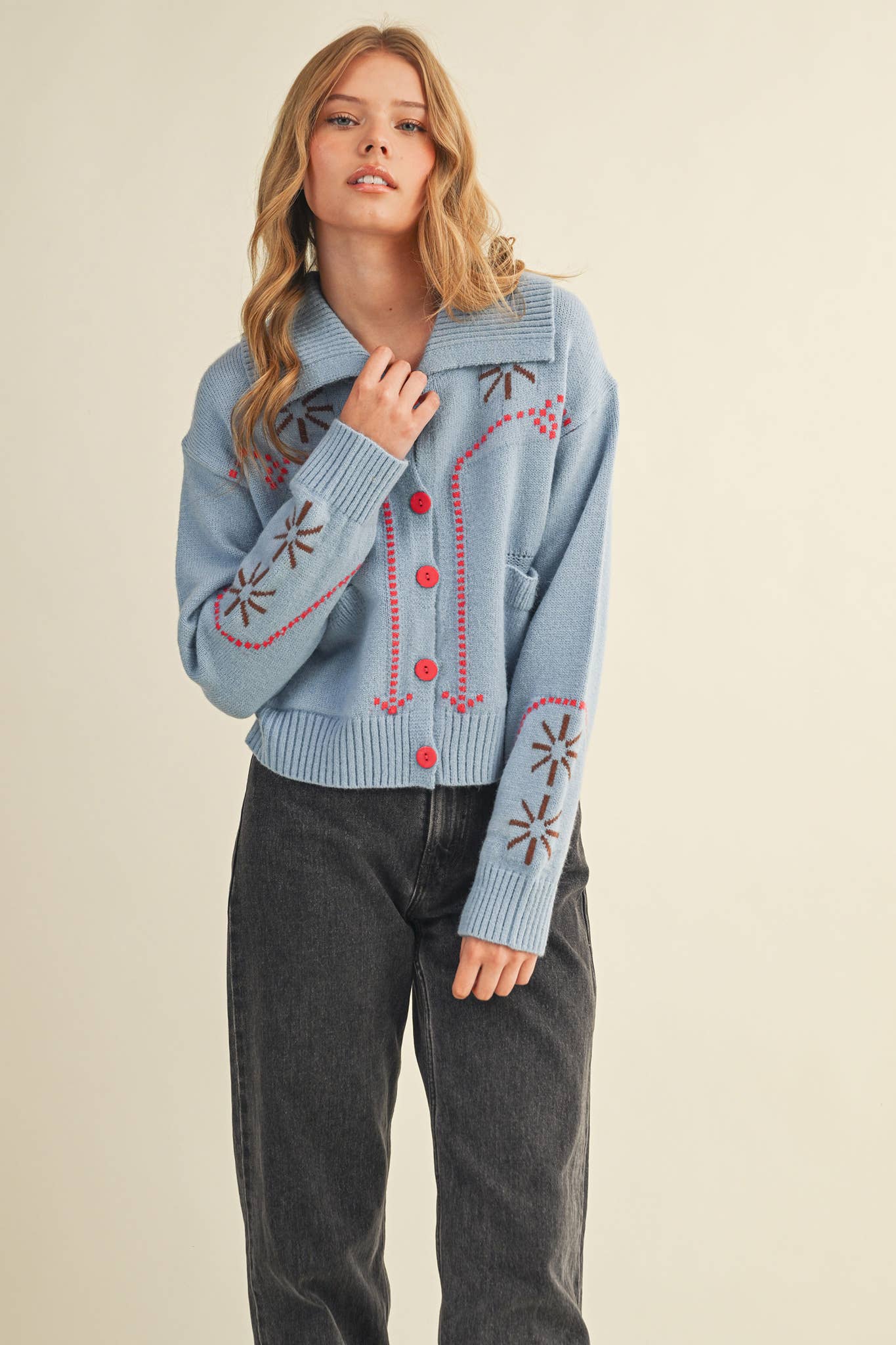 WESTERN DESIGN SWEATER CARDIGAN MSW11217