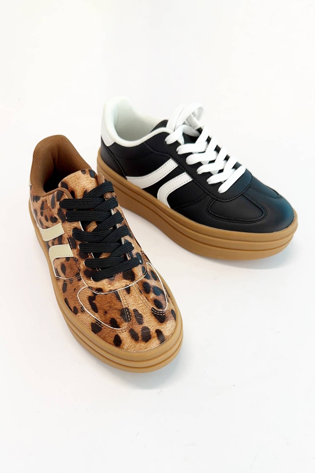 TOPPING-18 SEMI PLATOFM DOUBLE STRIPE LOW SNEAKERS