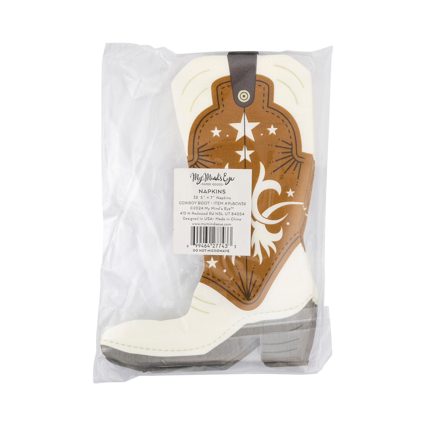 PLBCW38 - Cowboy Boot Shaped Guest Napkin