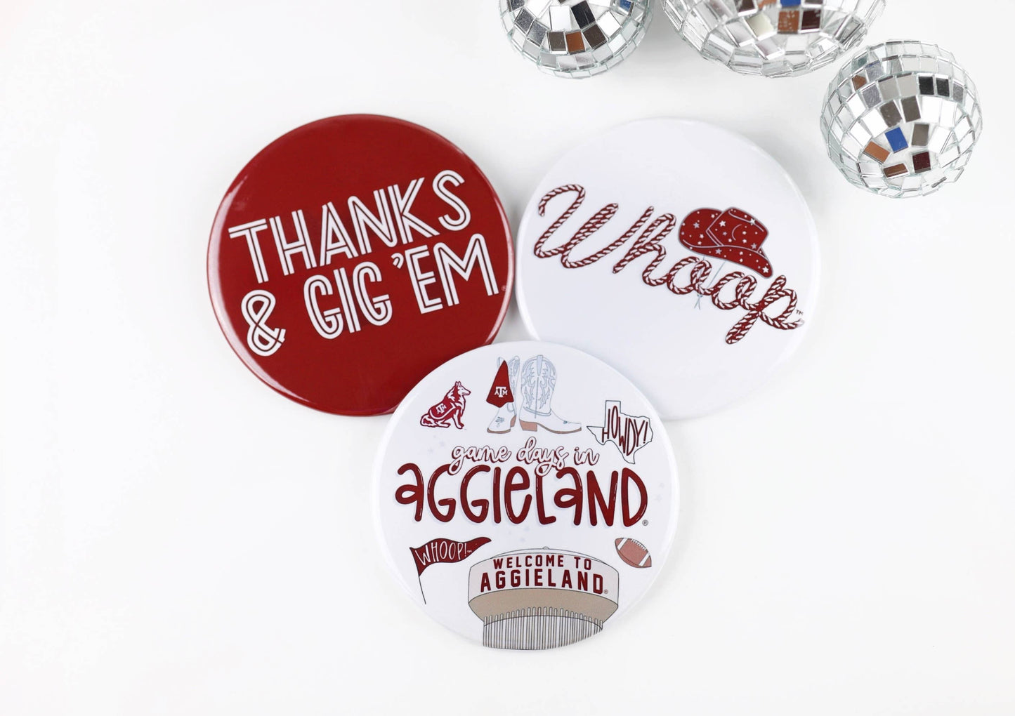 Texas A&M Game Day Buttons | Gameday Pins