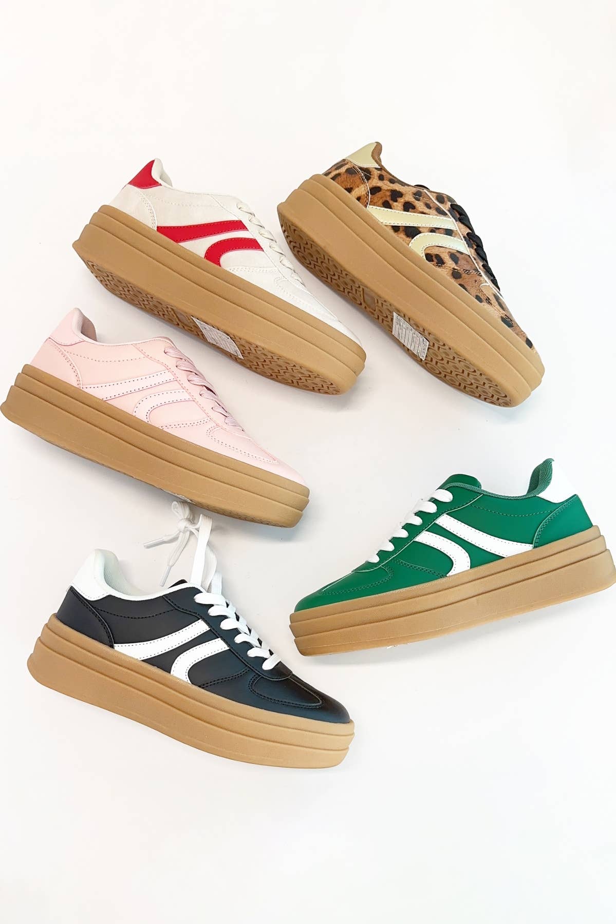 TOPPING-18 SEMI PLATOFM DOUBLE STRIPE LOW SNEAKERS