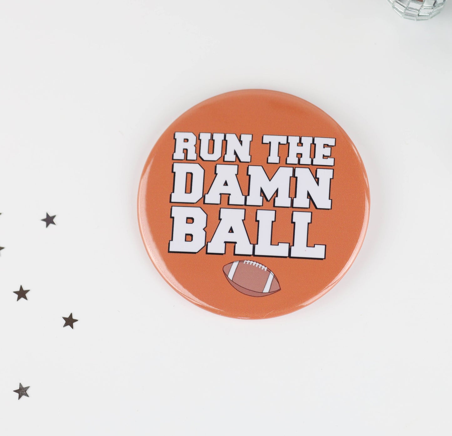Burnt Orange Game Day Buttons | Game Day Pins