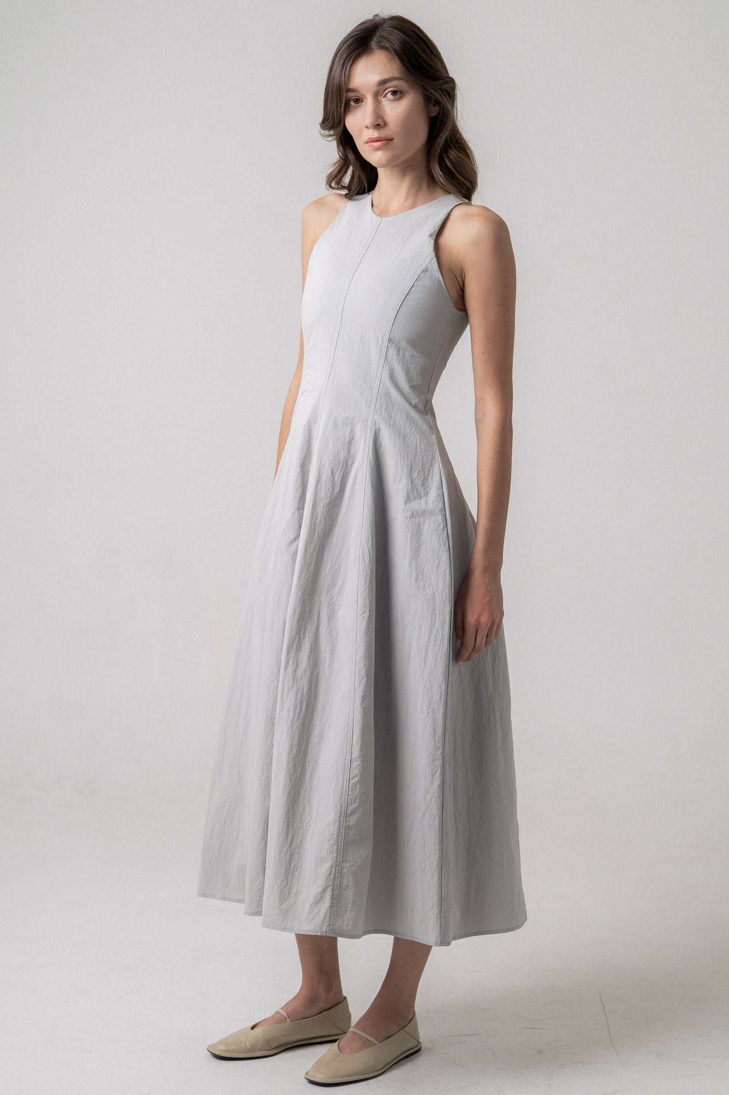 VERTICAL SEAM MIDI DRESS