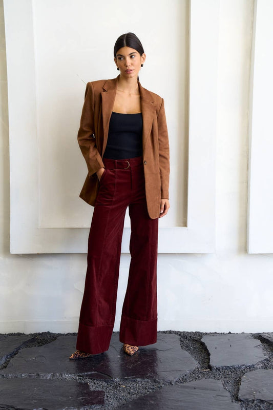 ILP5243-1 Corduroy Straight-Leg Pants