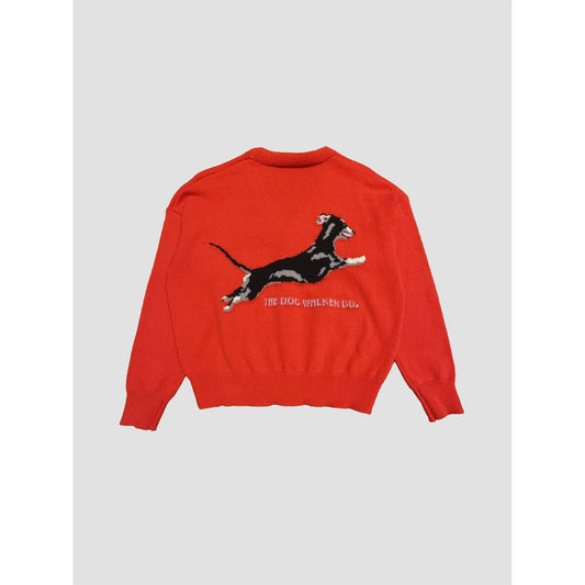 THE DOG WALKER CO JACQUARD DOG CARDIGAN - AAC777