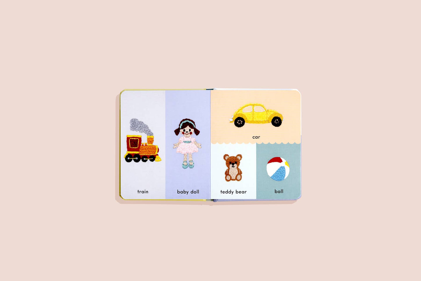 First Words with Cute Embroidered Friends (Baby Board Book)