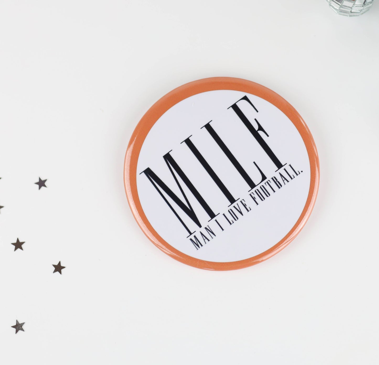 Burnt Orange Game Day Buttons | Game Day Pins