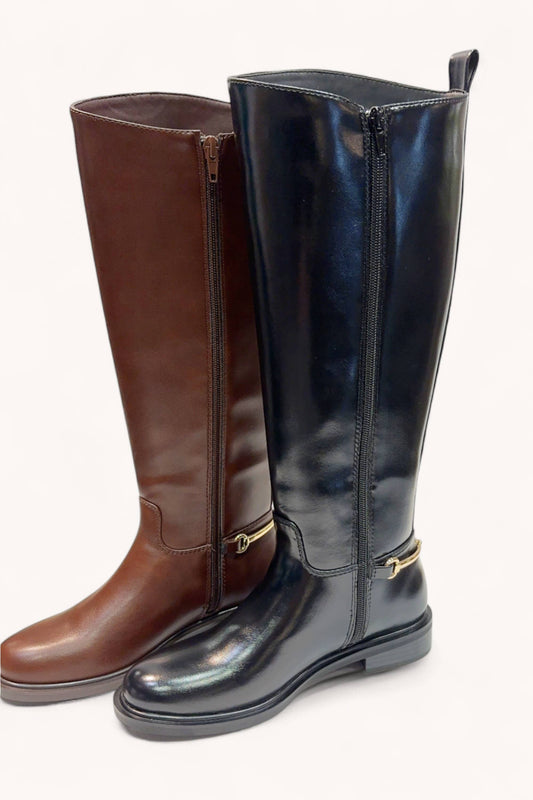 CITYWALK-09 HORSEBIT DETAIL TALL RIDING BOOTS