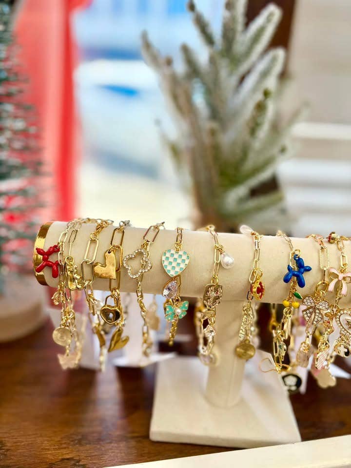 Trendy Gold Everyday Charm Bracelet