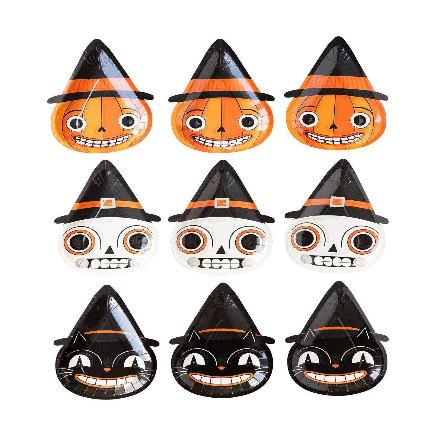 VHP1141 - Vintage Halloween Character Paper Plate Set