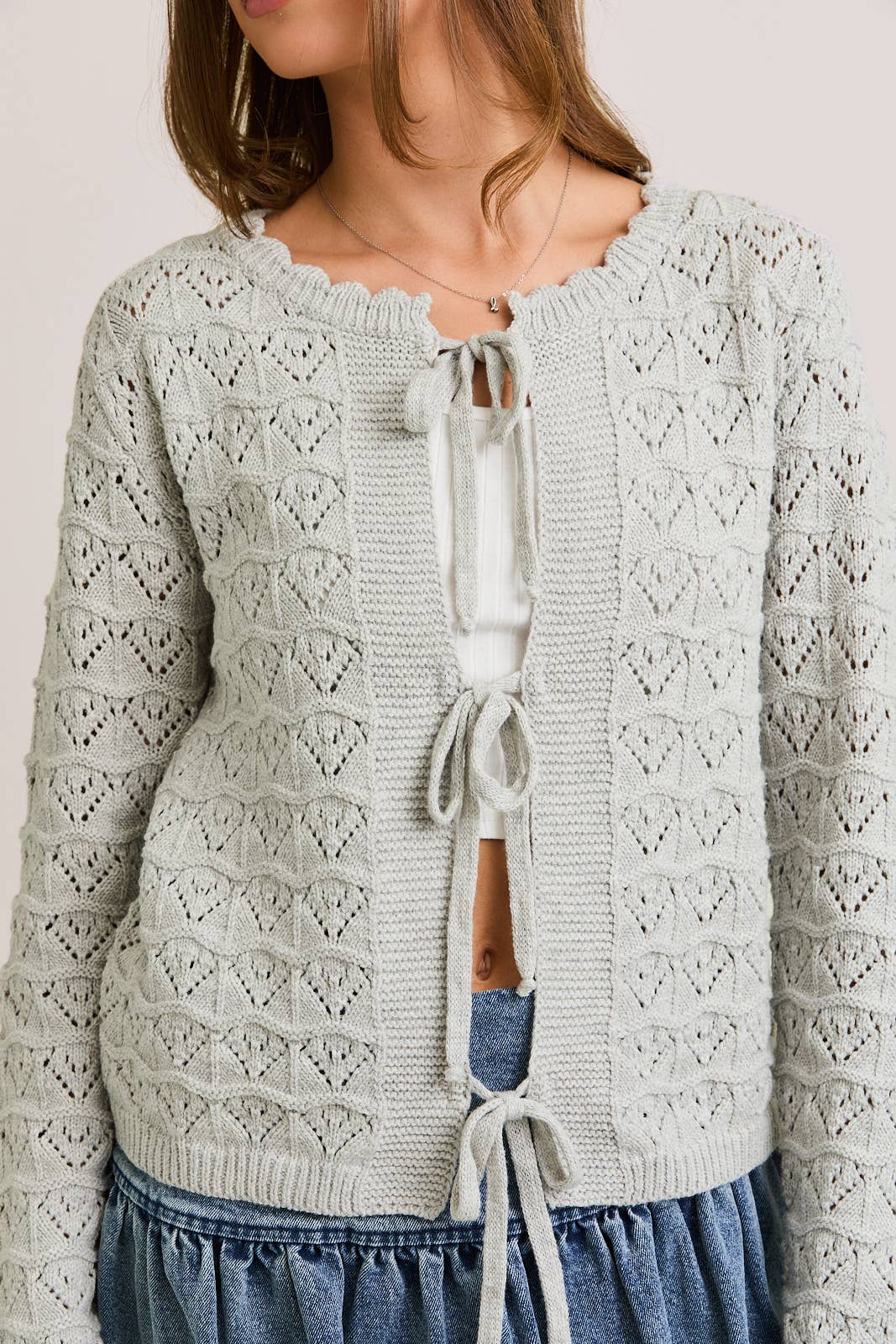 CARDIGAN WITH TIE ON THE FRONT
