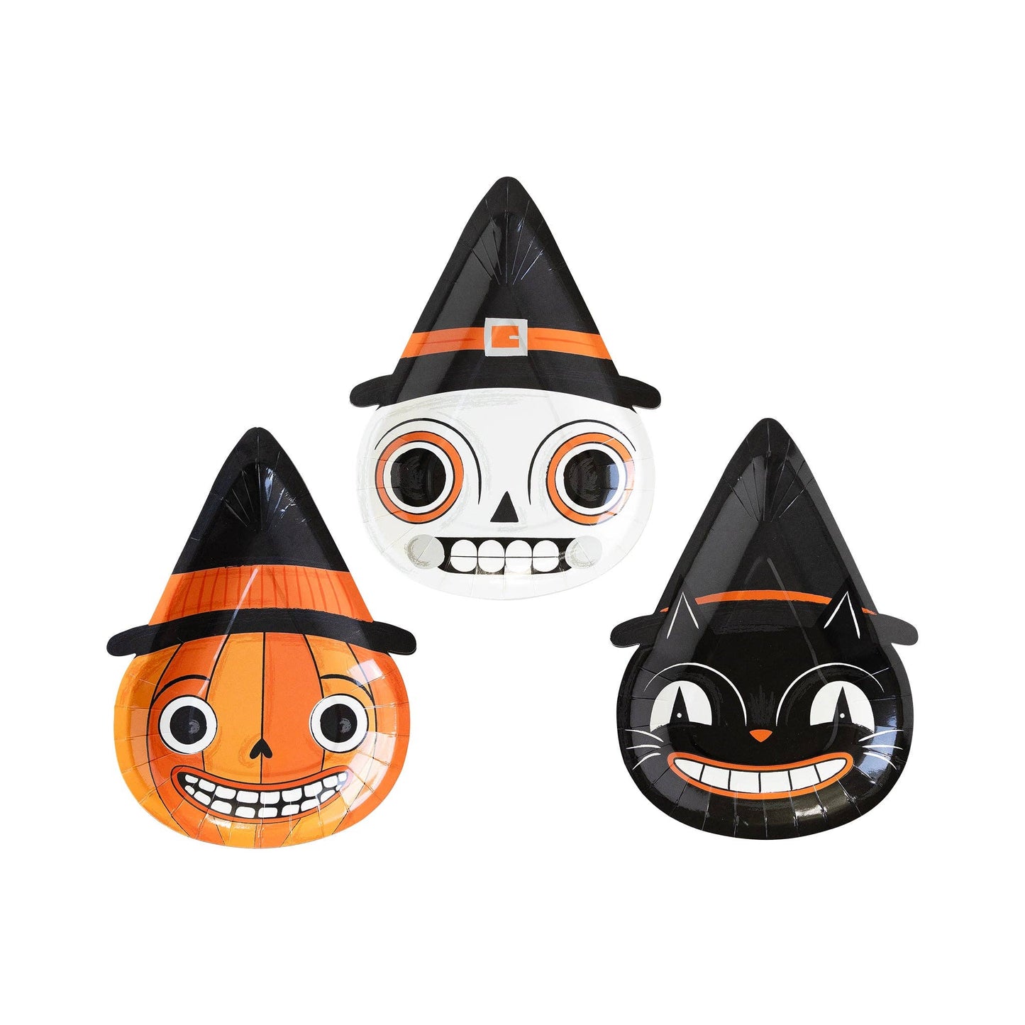 VHP1141 - Vintage Halloween Character Paper Plate Set