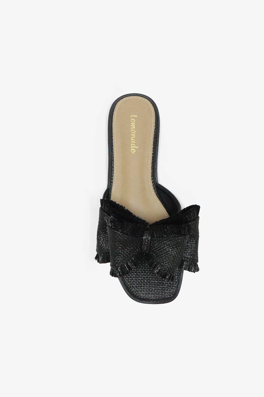 RESORT STAY - Raffia Bow Sandals, Beach Slide, Summer Flat