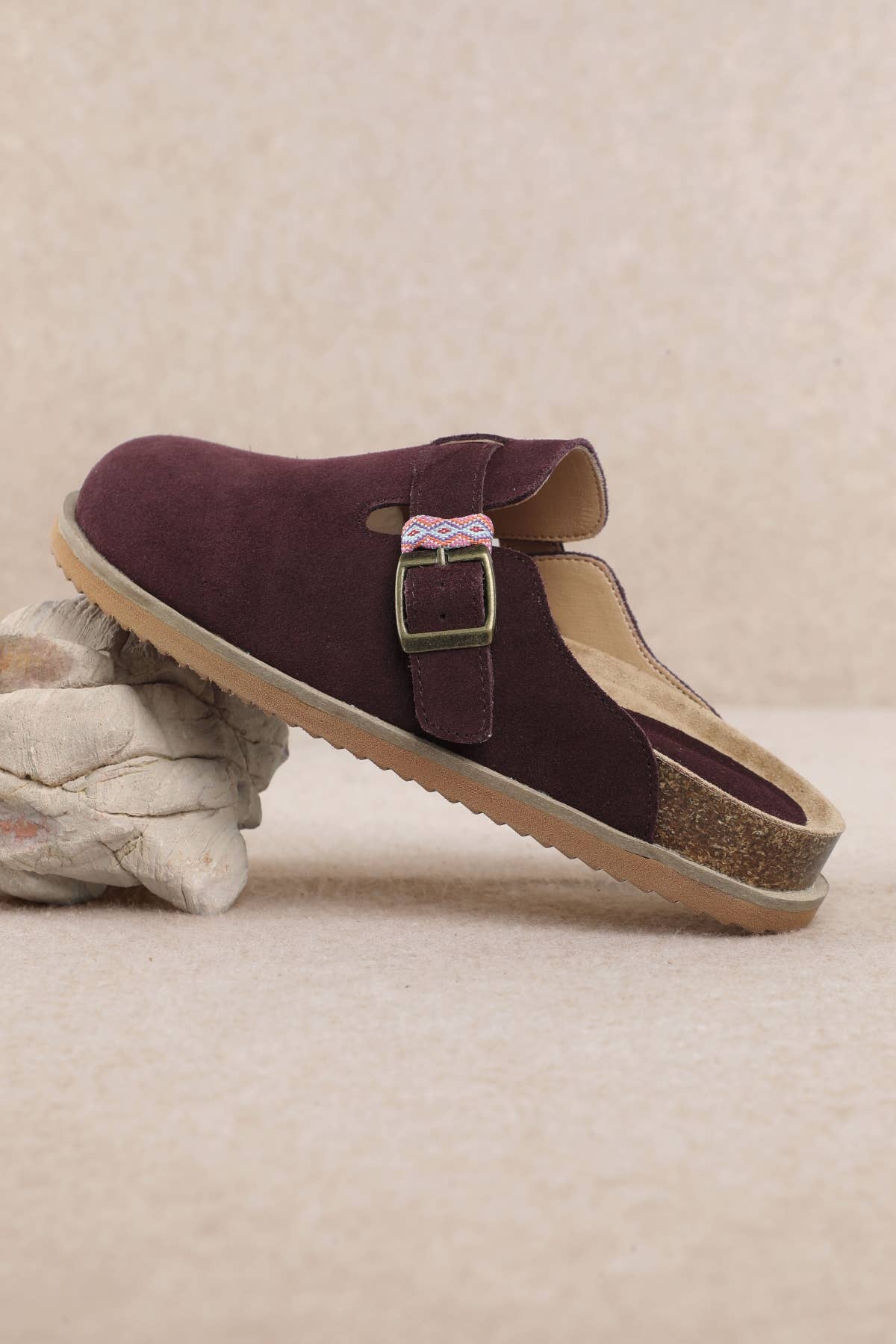 CAPRI BRAIDED LOOP DETAIL CLOSED-TOE CORK CLOG SANDADL
