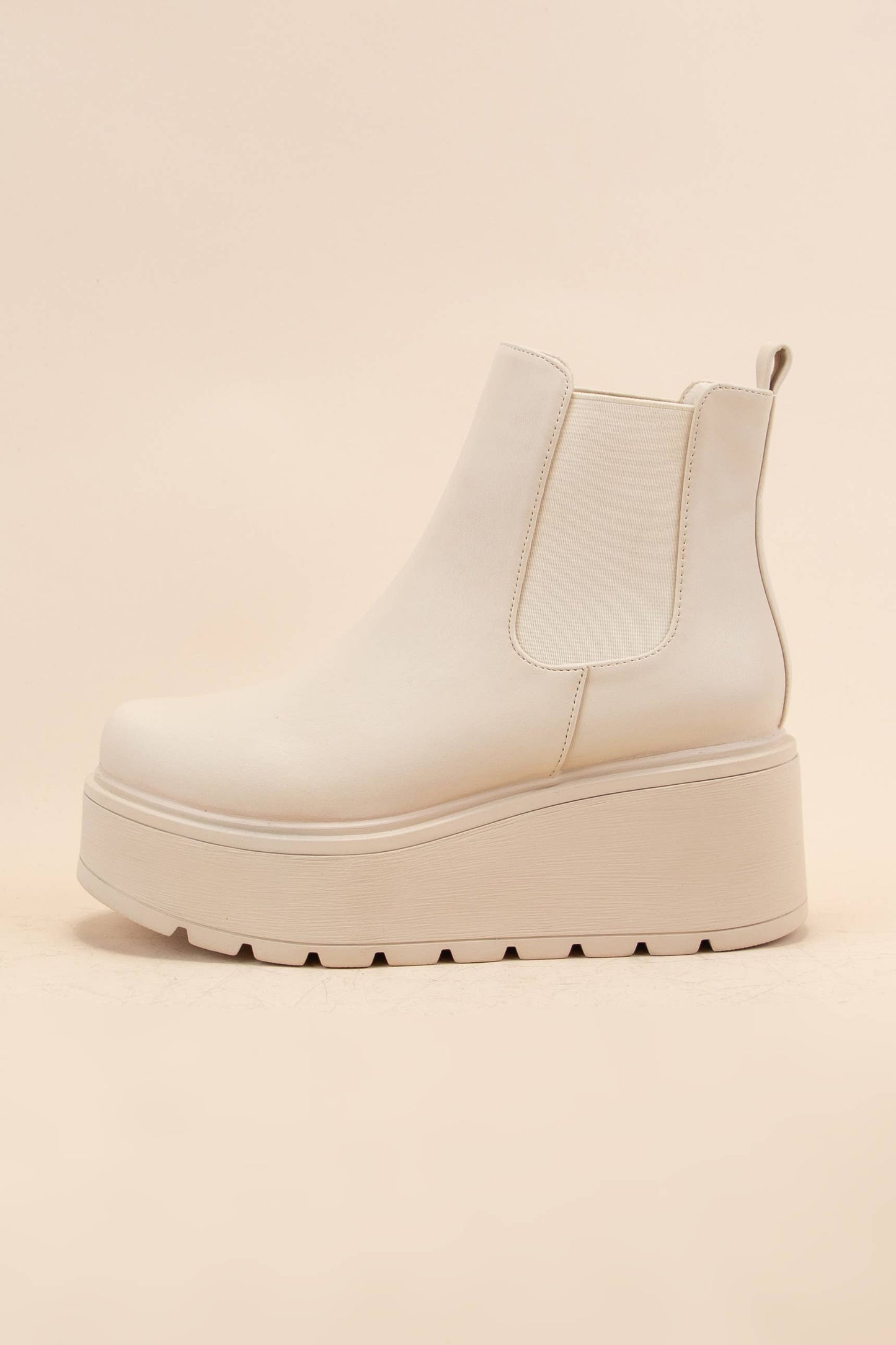 ROCKER-03 Platform Chelsea Ankle Boots with Lug Sole