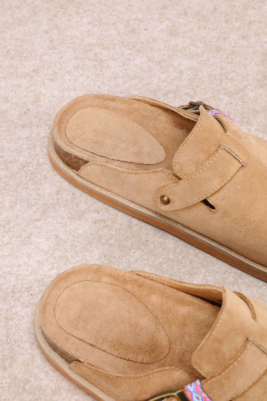 CAPRI BRAIDED LOOP DETAIL CLOSED-TOE CORK CLOG SANDADL