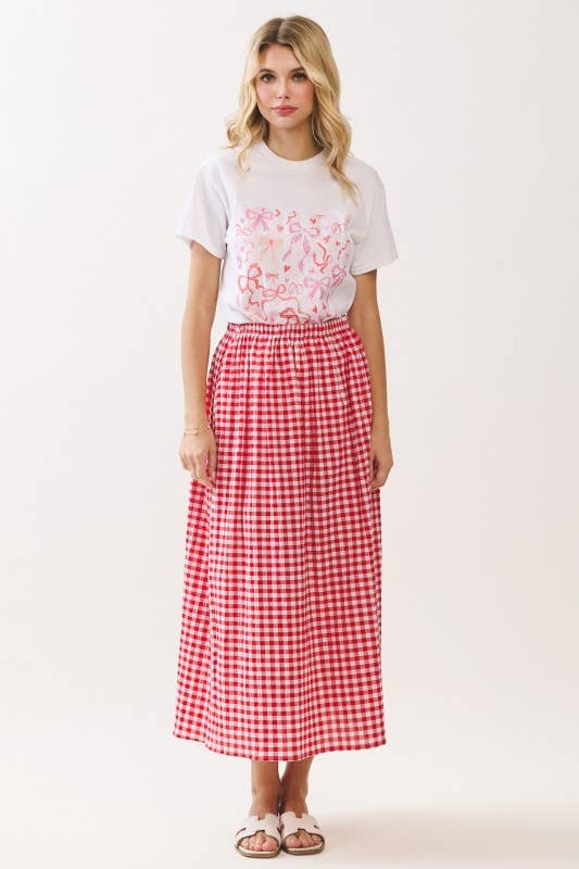 Gingham Maxi Skirt WS52550