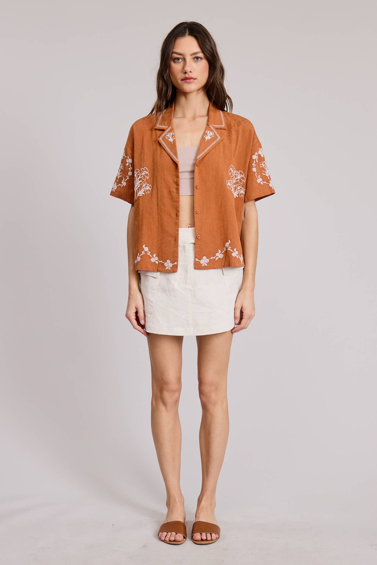 Monaco Embroidered Buttondown Shirt