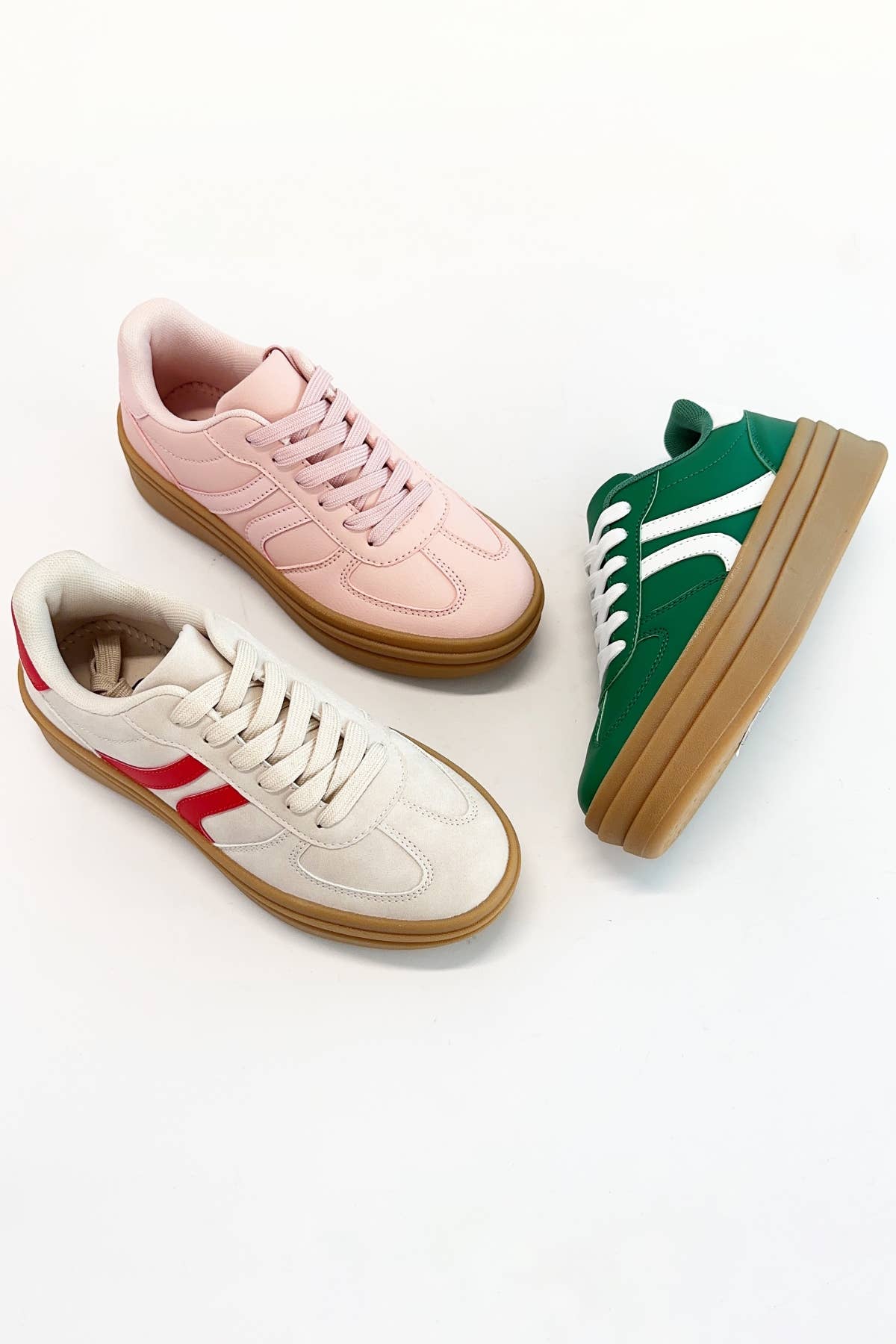 TOPPING-18 SEMI PLATOFM DOUBLE STRIPE LOW SNEAKERS