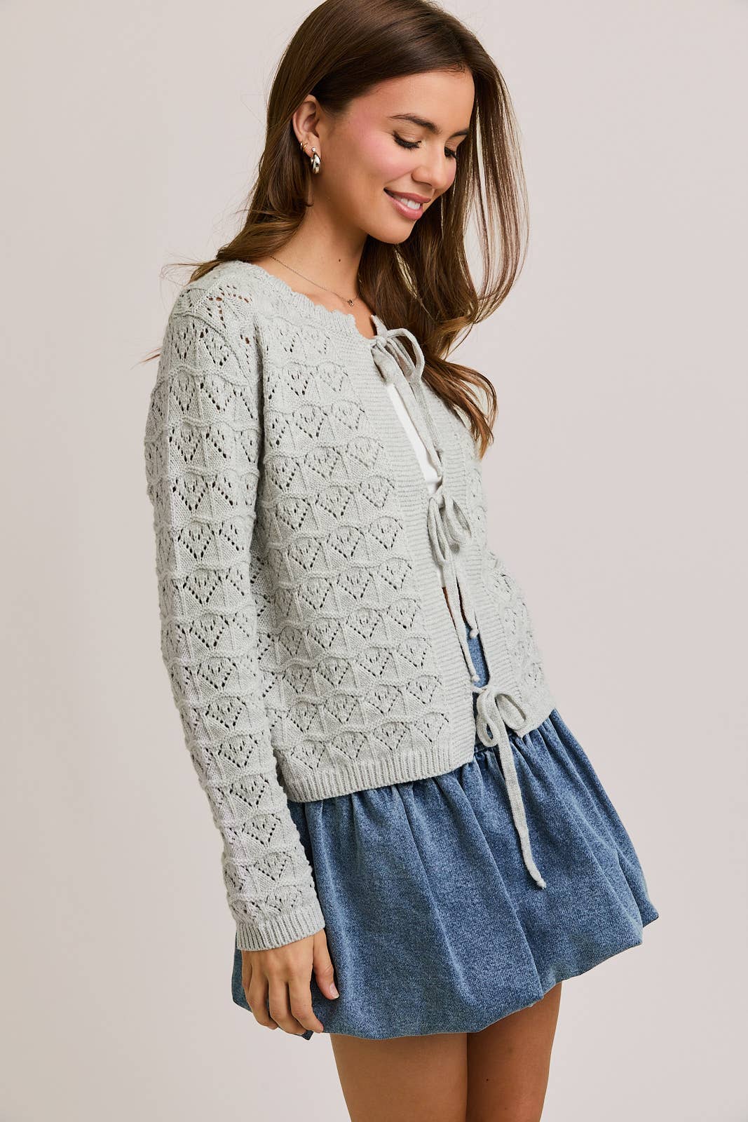CARDIGAN WITH TIE ON THE FRONT