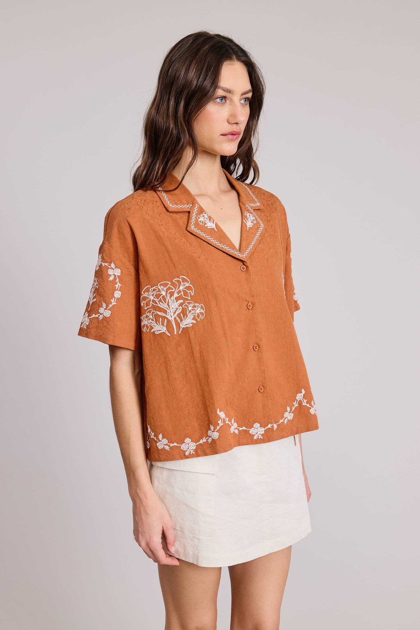 Monaco Embroidered Buttondown Shirt
