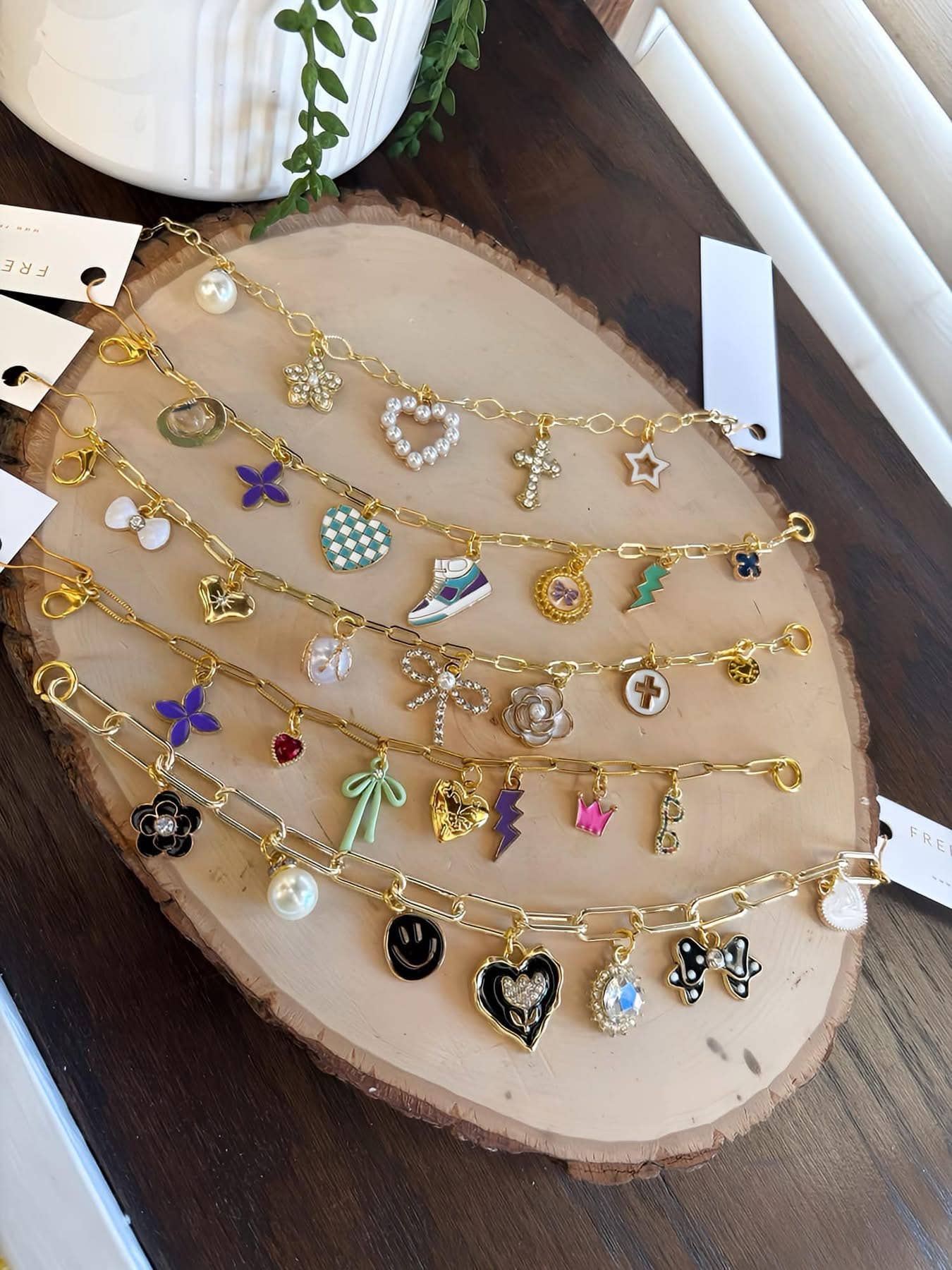 Trendy Gold Everyday Charm Bracelet