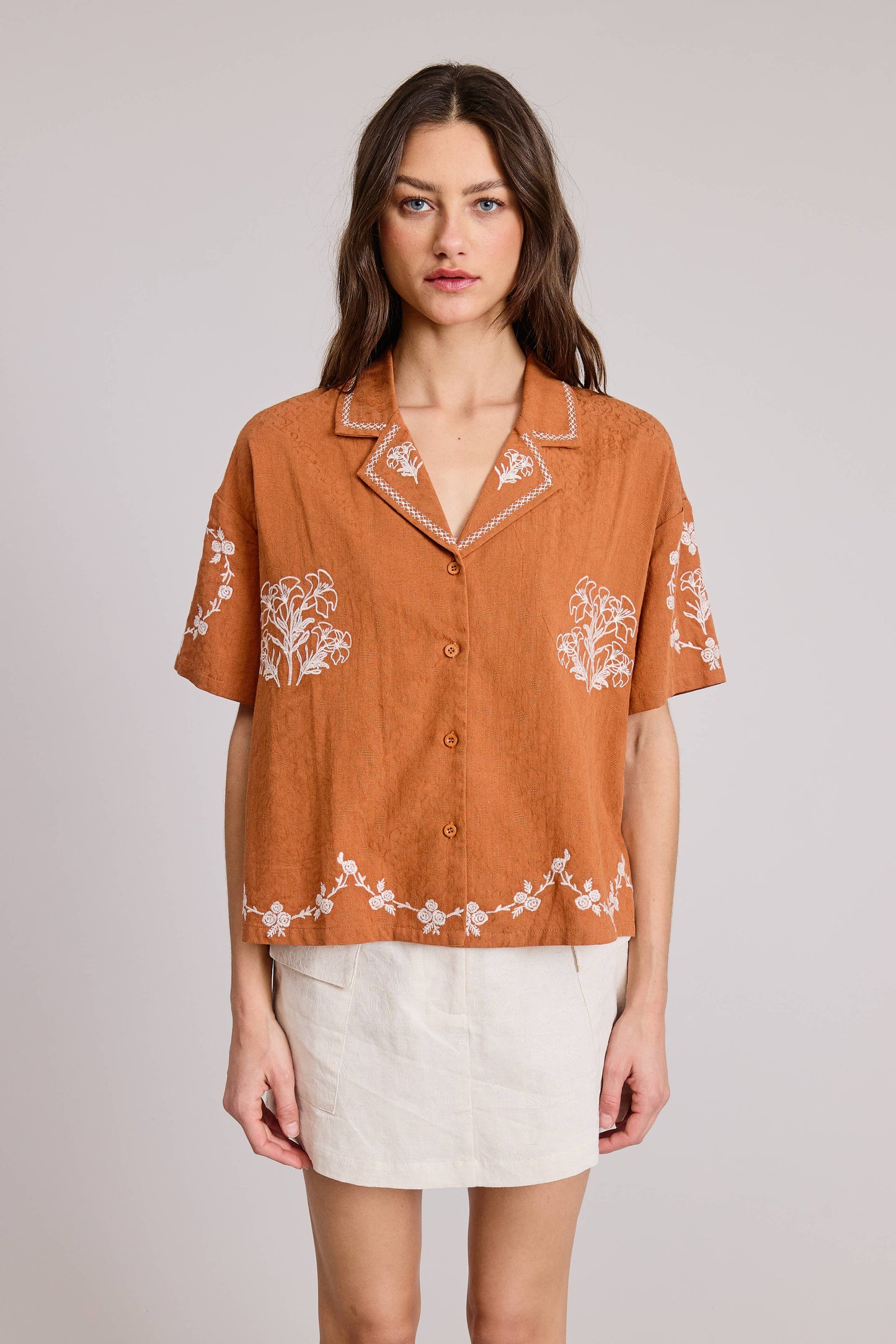 Monaco Embroidered Buttondown Shirt