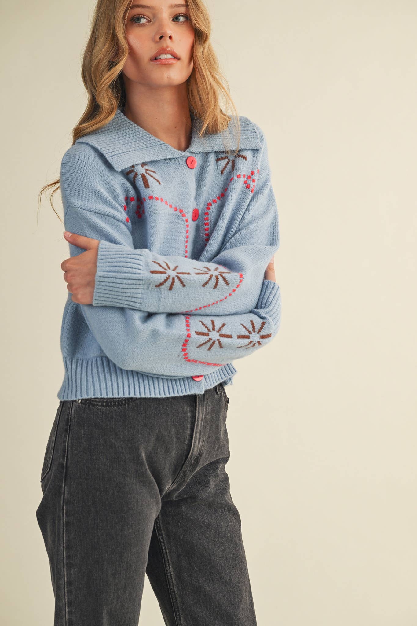 WESTERN DESIGN SWEATER CARDIGAN MSW11217