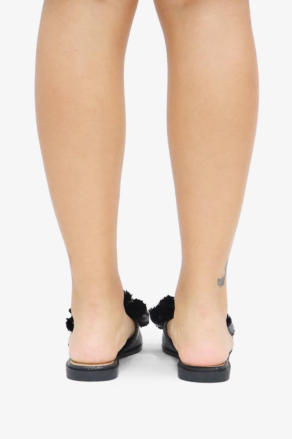 RESORT STAY - Raffia Bow Sandals, Beach Slide, Summer Flat