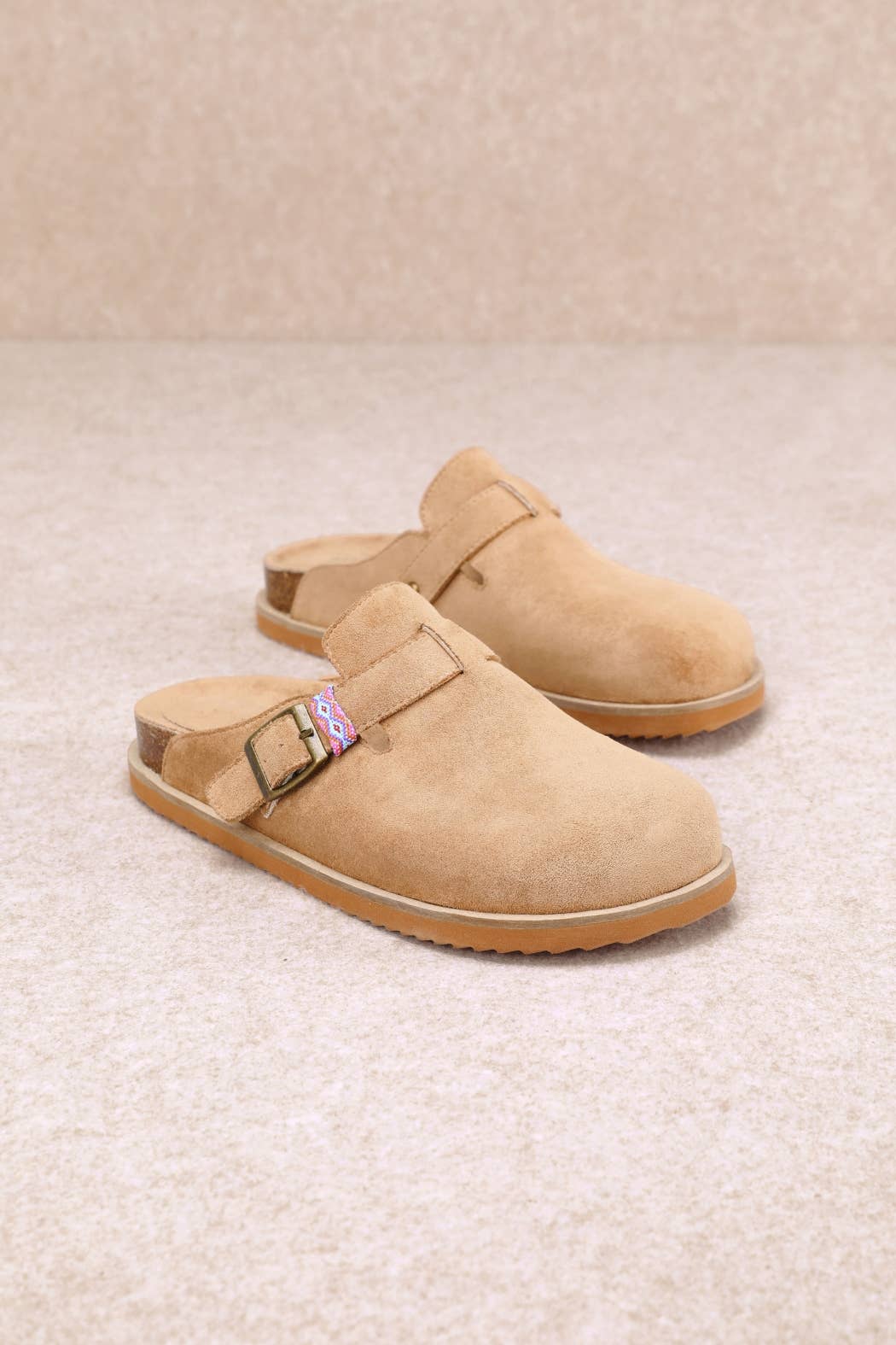 CAPRI BRAIDED LOOP DETAIL CLOSED-TOE CORK CLOG SANDADL