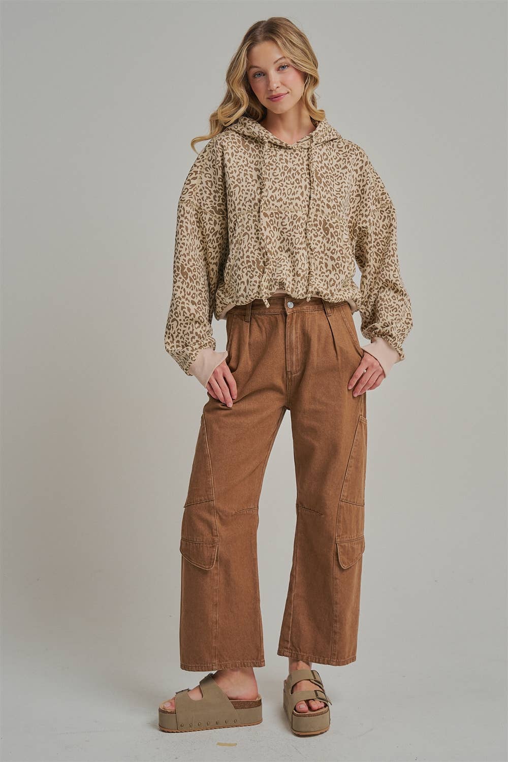MID RISE VINTAGE WASHED CARGO PANTS _JLB80097-02
