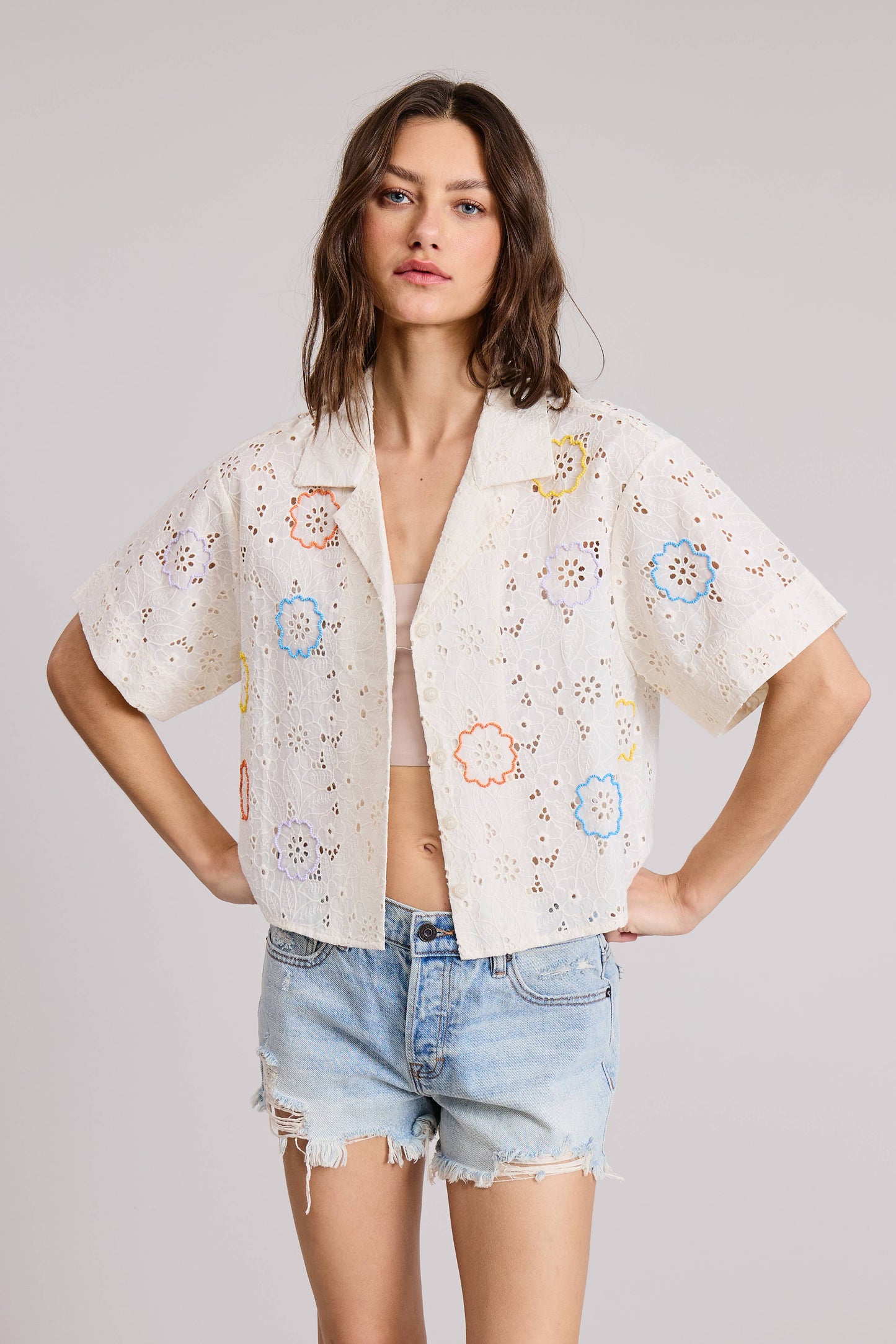 Yvette Bead Embroidered Shirts