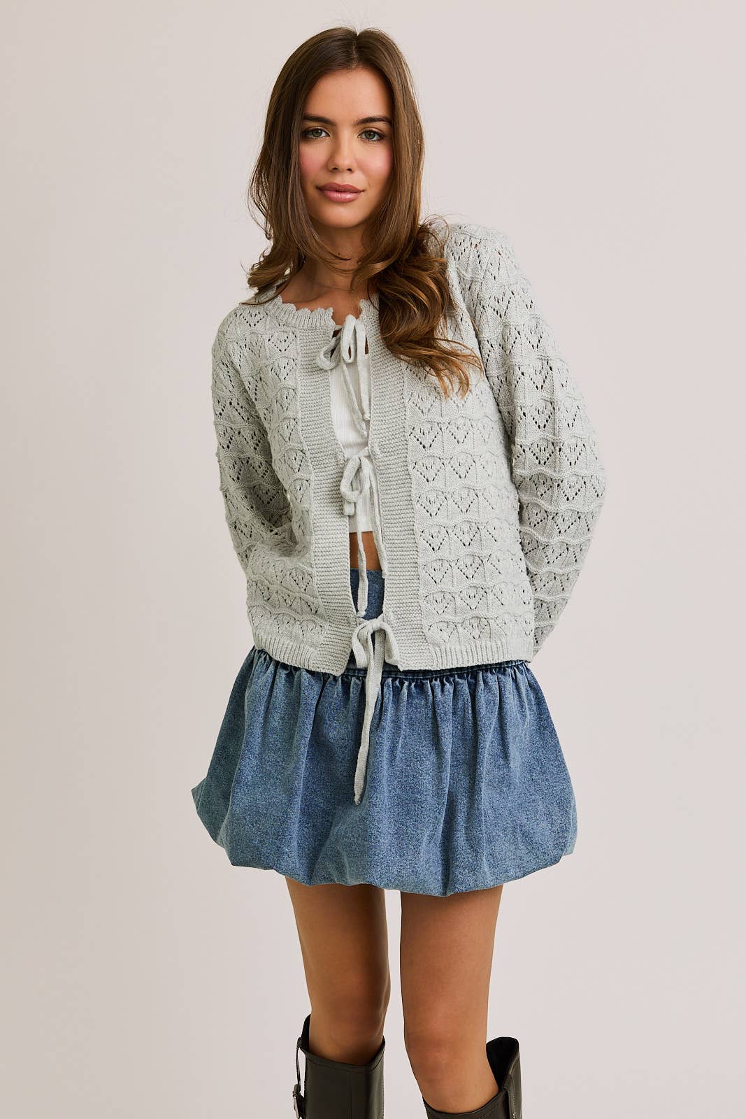 CARDIGAN WITH TIE ON THE FRONT