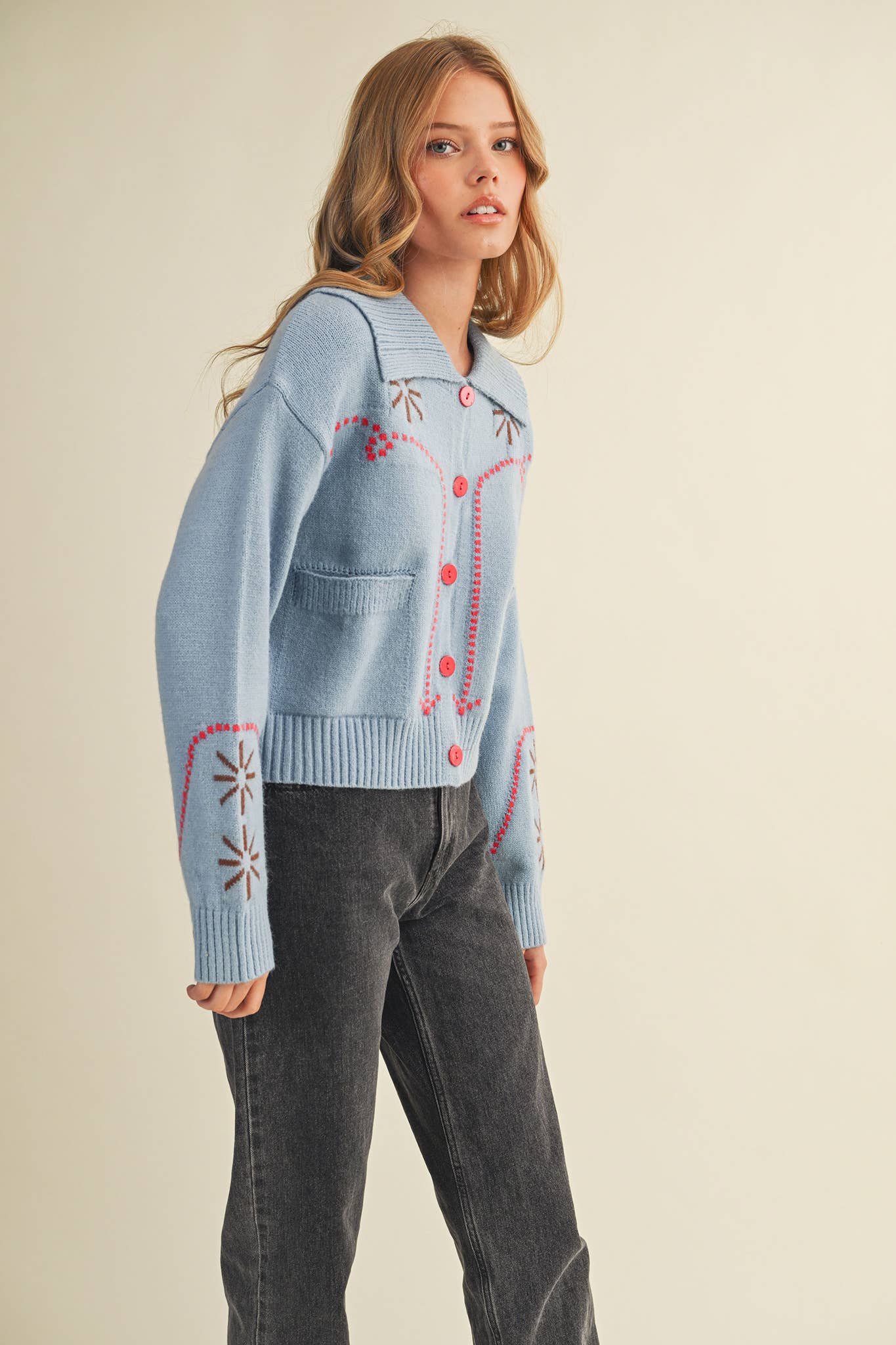 WESTERN DESIGN SWEATER CARDIGAN MSW11217