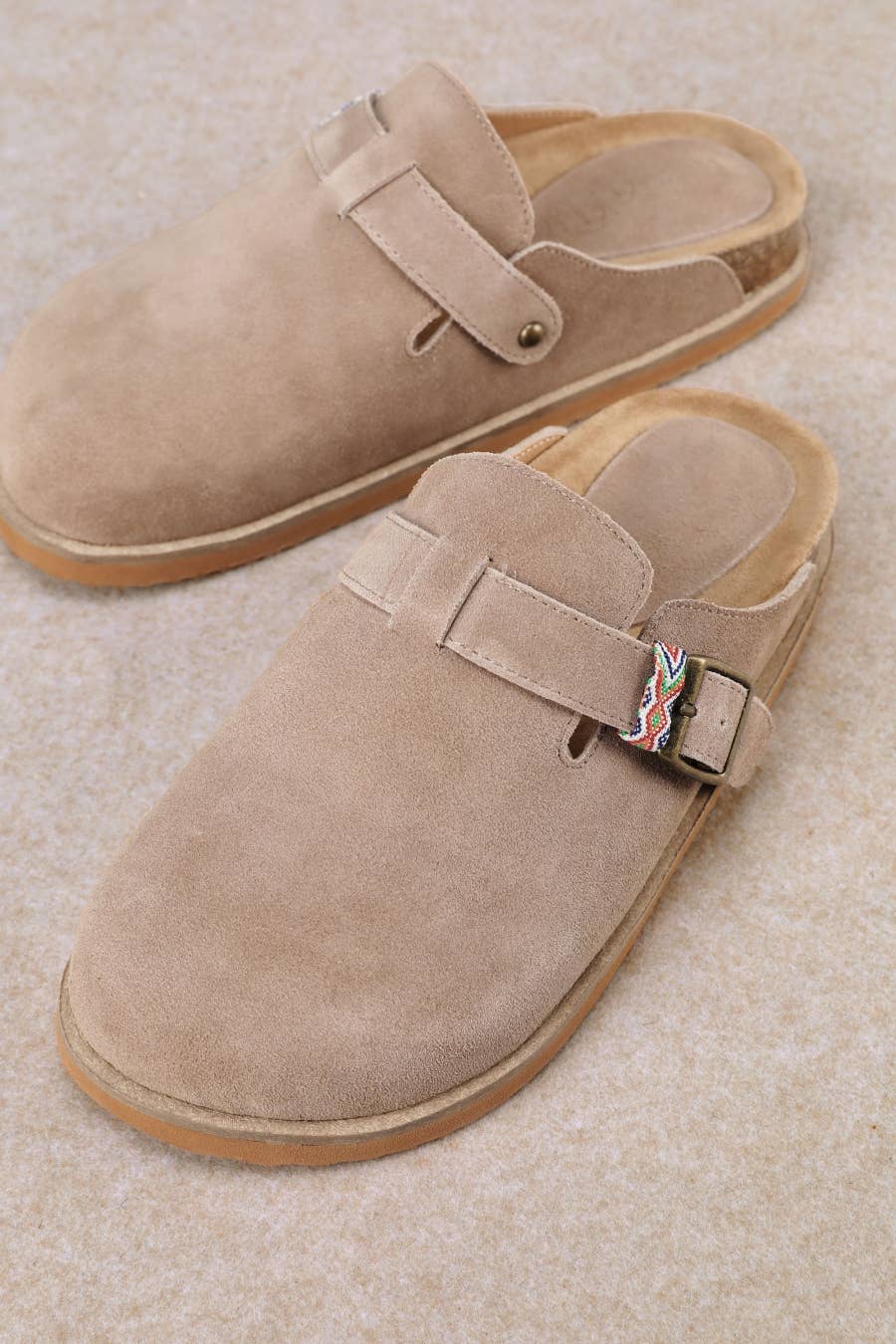 CAPRI BRAIDED LOOP DETAIL CLOSED-TOE CORK CLOG SANDADL