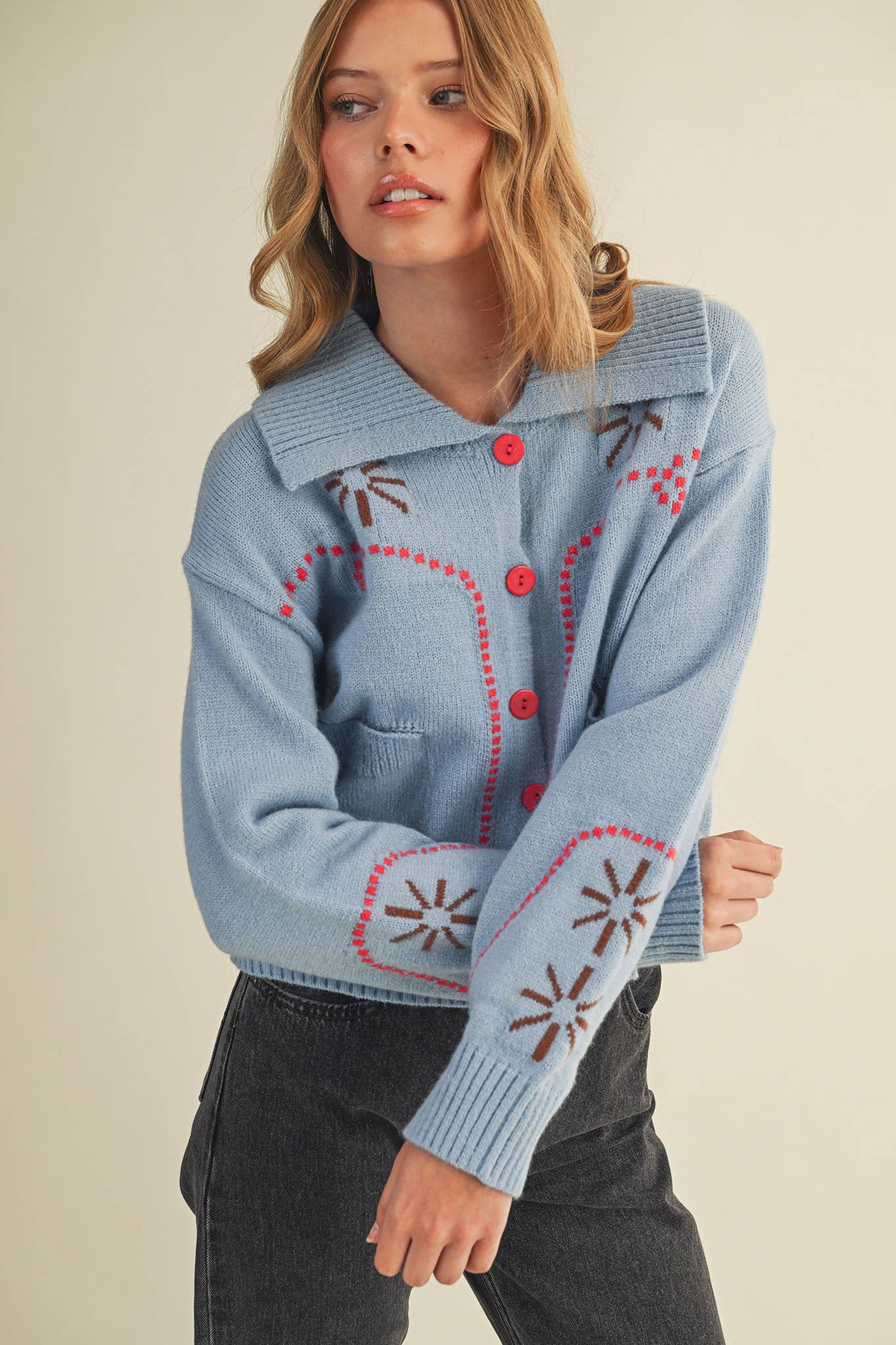 WESTERN DESIGN SWEATER CARDIGAN MSW11217