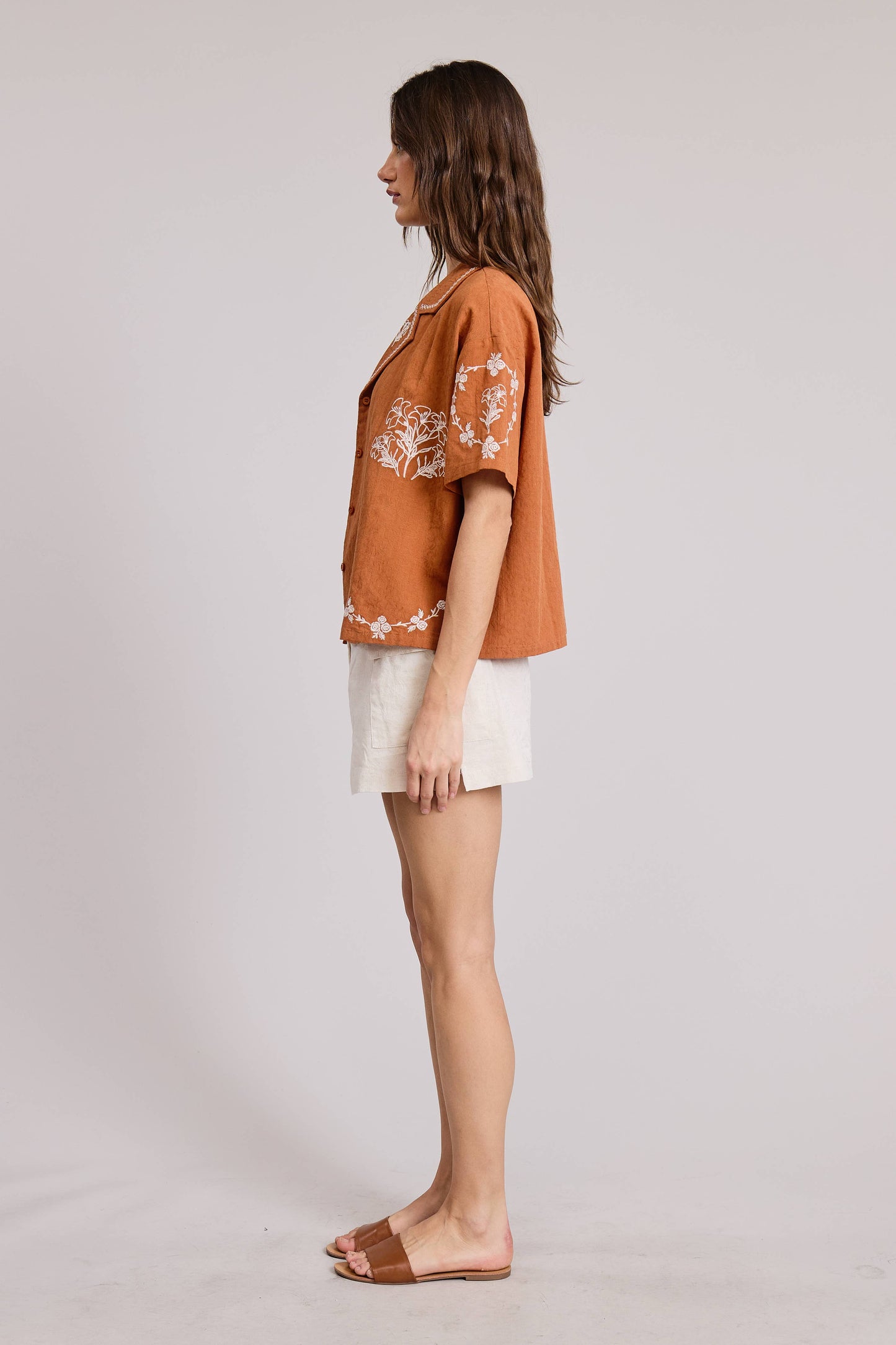 Monaco Embroidered Buttondown Shirt