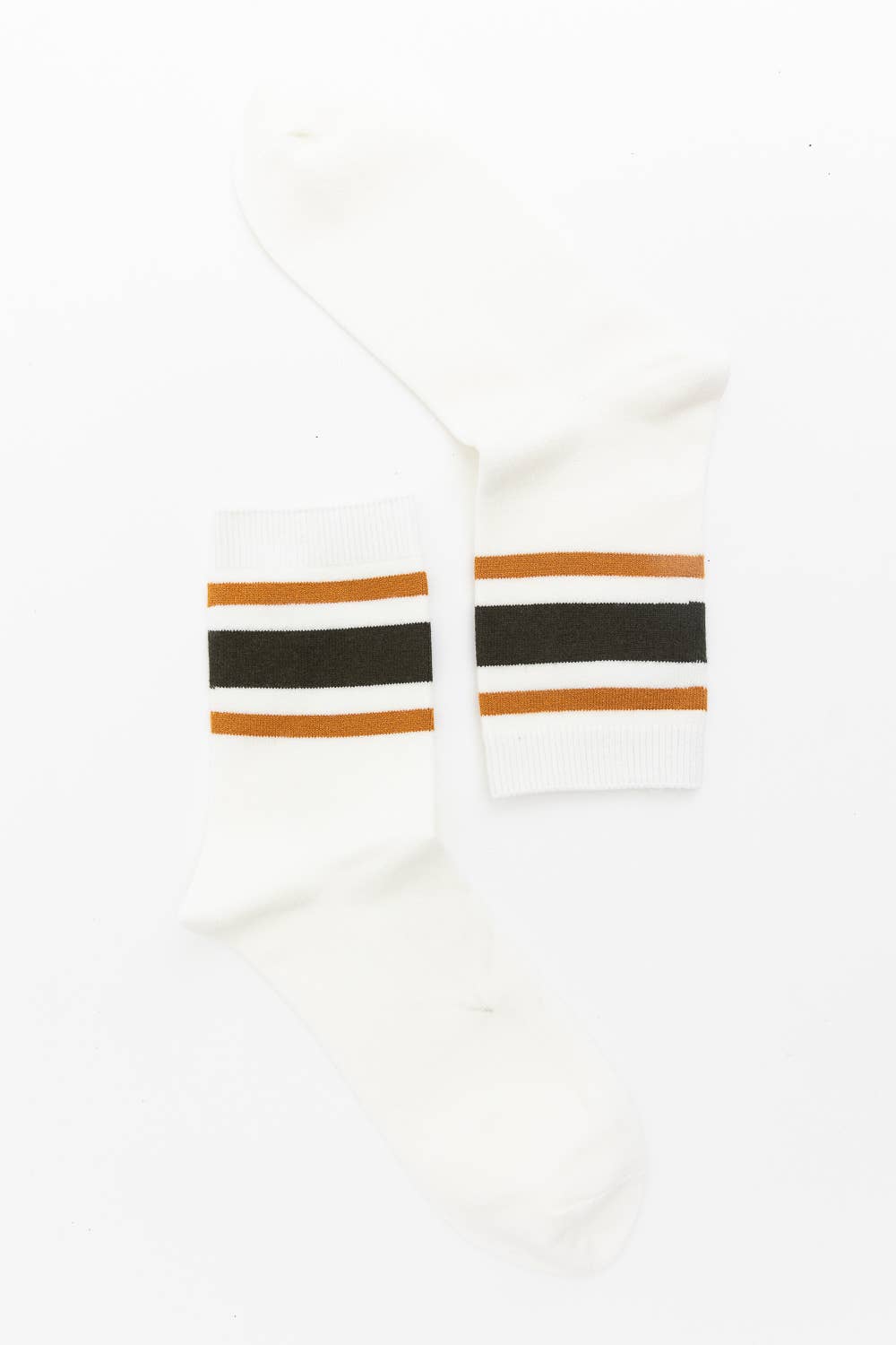 Retro Stripe Style Crew Socks - Classic with Color